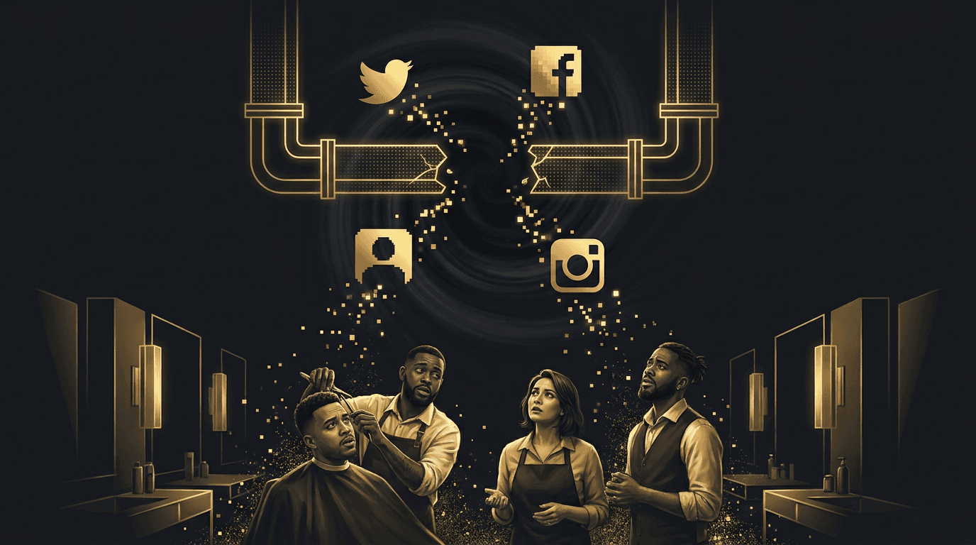 Cover illustration: 7 Social Profiles, One Confused Customer: How Inconsistent Branding Across Social Media Leaks Trust and Bookings